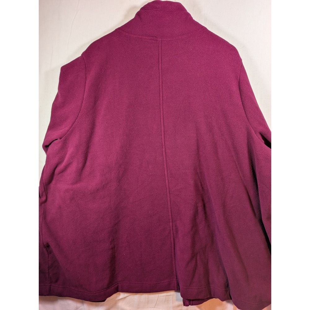 ActiveZone Women Berry Purple Fleece Full Zip Snap Jacket Funnel Neck 2-3x - Picture 3 of 5